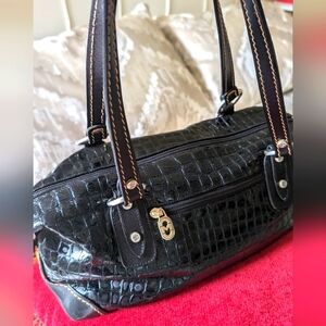 🇲🇽 MARINO ORLANDI PATIENT LEATHER CHIC SHOULDER CROC EMBOSSED SATCHEL